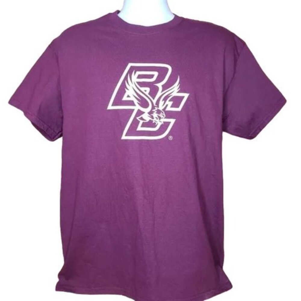 BOSTON COLLEGE MAROON T SHIRT SIZE LARGE